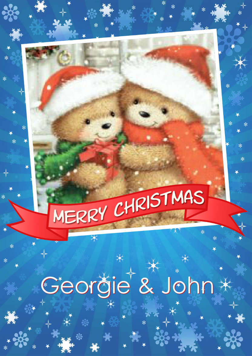 Christmas Family Photo Card - card made with Crafty Bob's Card Creator