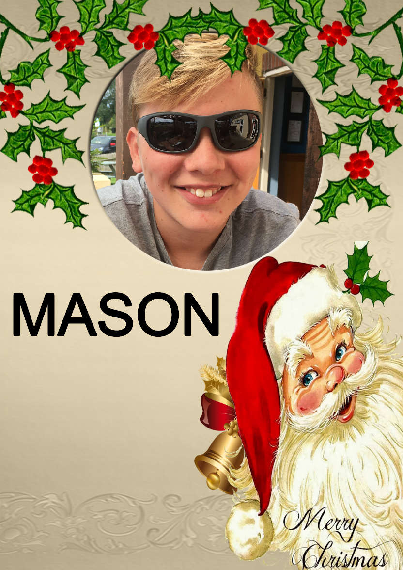 Christmas Photo Card with Santa - card made with Crafty Bob's Card Creator