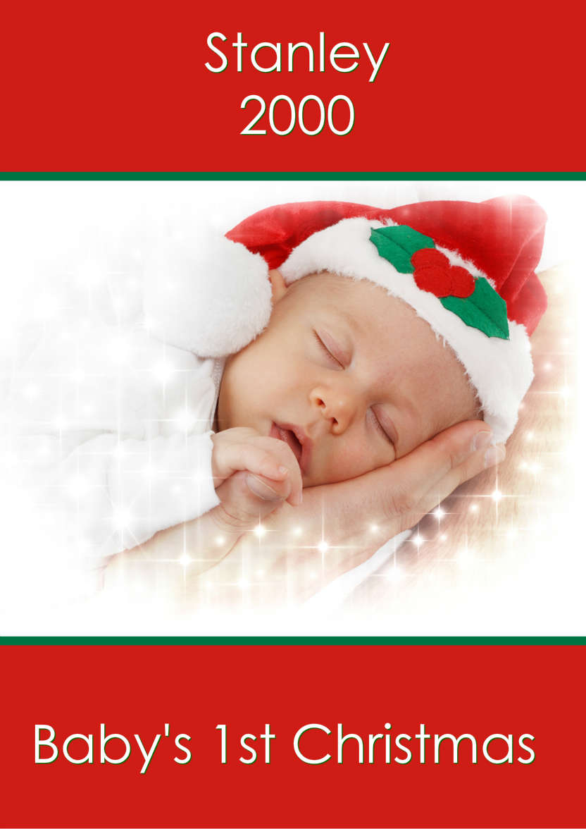 Baby's First Christmas - card made with Crafty Bob's Card Creator