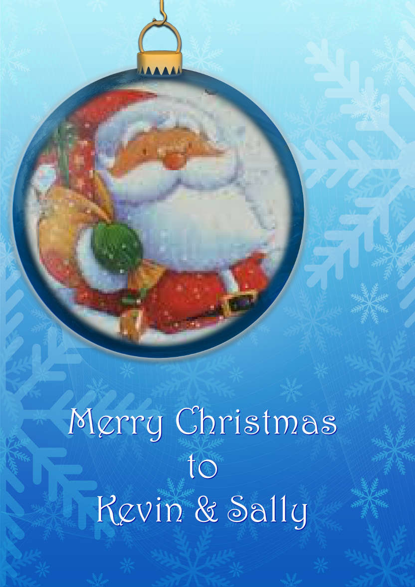Christmas Bauble Aperture Card - card made with Crafty Bob's Card Creator