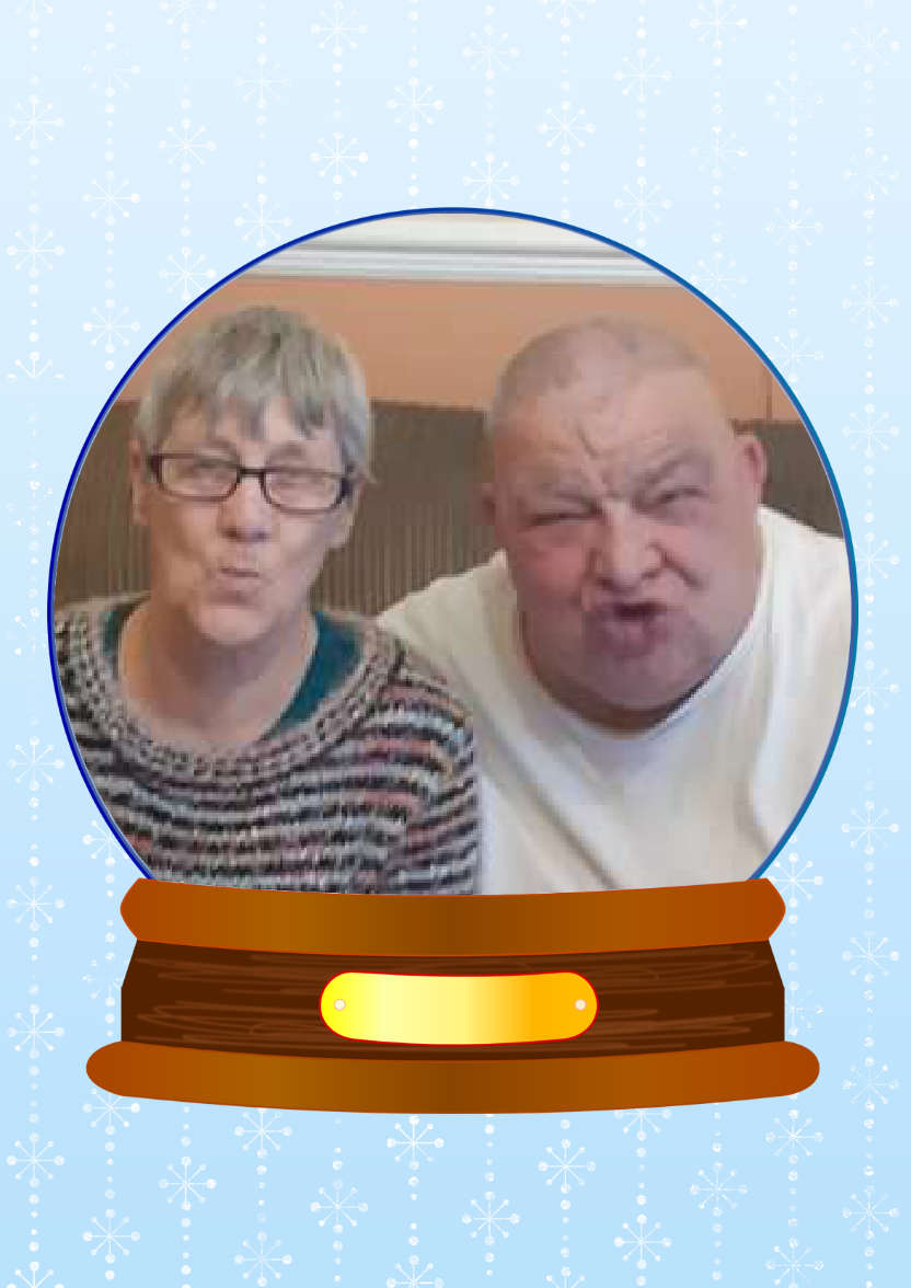Christmas Snow Globe Photo Card - card made with Crafty Bob's Card Creator