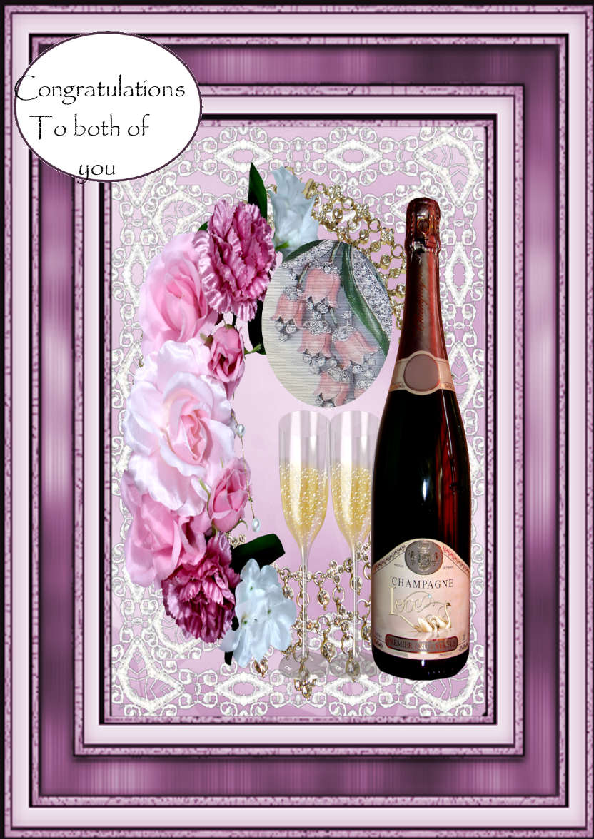 Wedding or Anniversary - card made with Crafty Bob's Card Creator