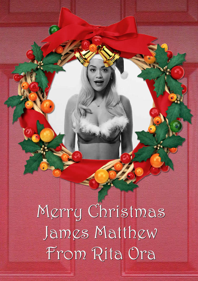 Christmas Door Photo Card - card made with Crafty Bob's Card Creator