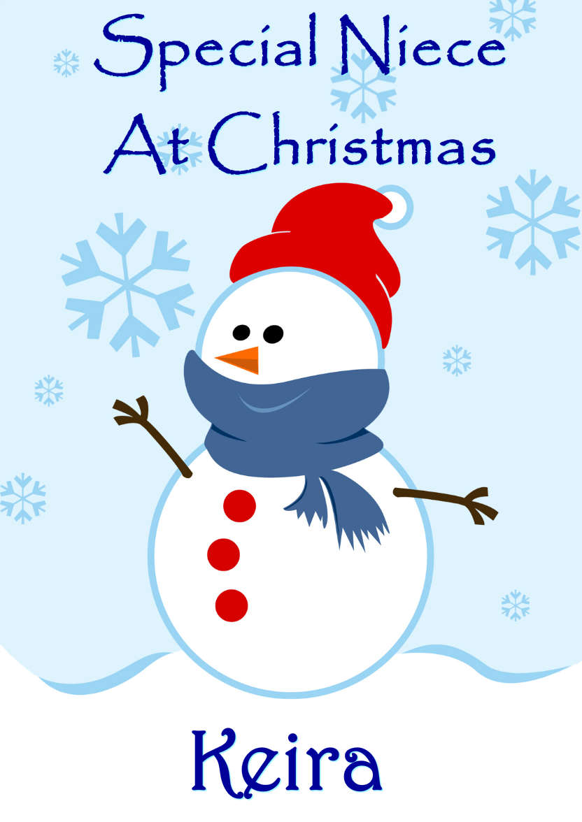 Cute Snowman with Snowflakes - card made with Crafty Bob's Card Creator