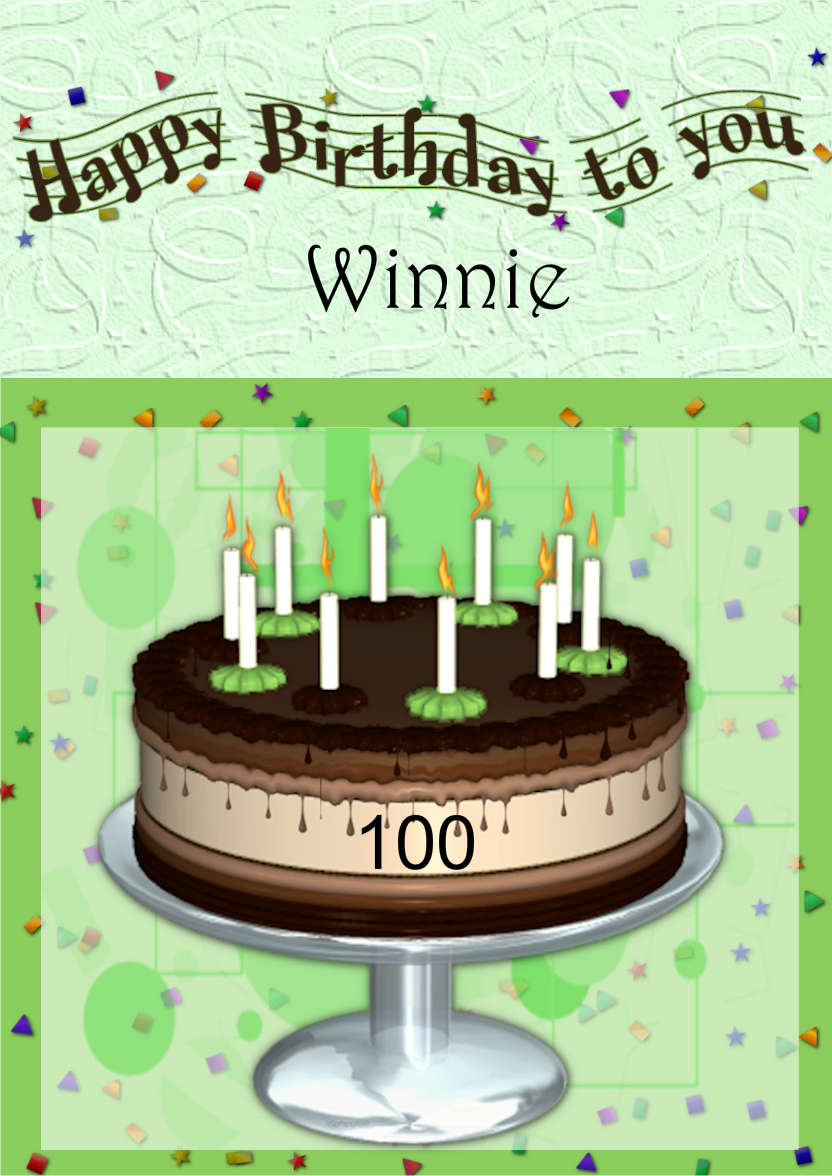 Choc Mint Birthday Cake - card made with Crafty Bob's Card Creator