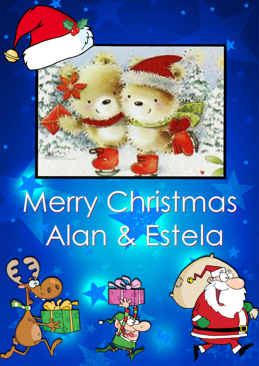 Santa and Friends Photo Card - card made with Crafty Bob's Card Creator