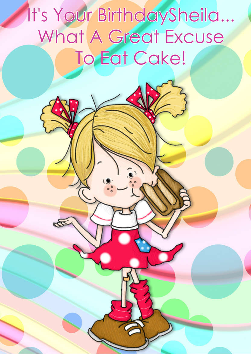 Eat Birthday Cake! - card made with Crafty Bob's Card Creator