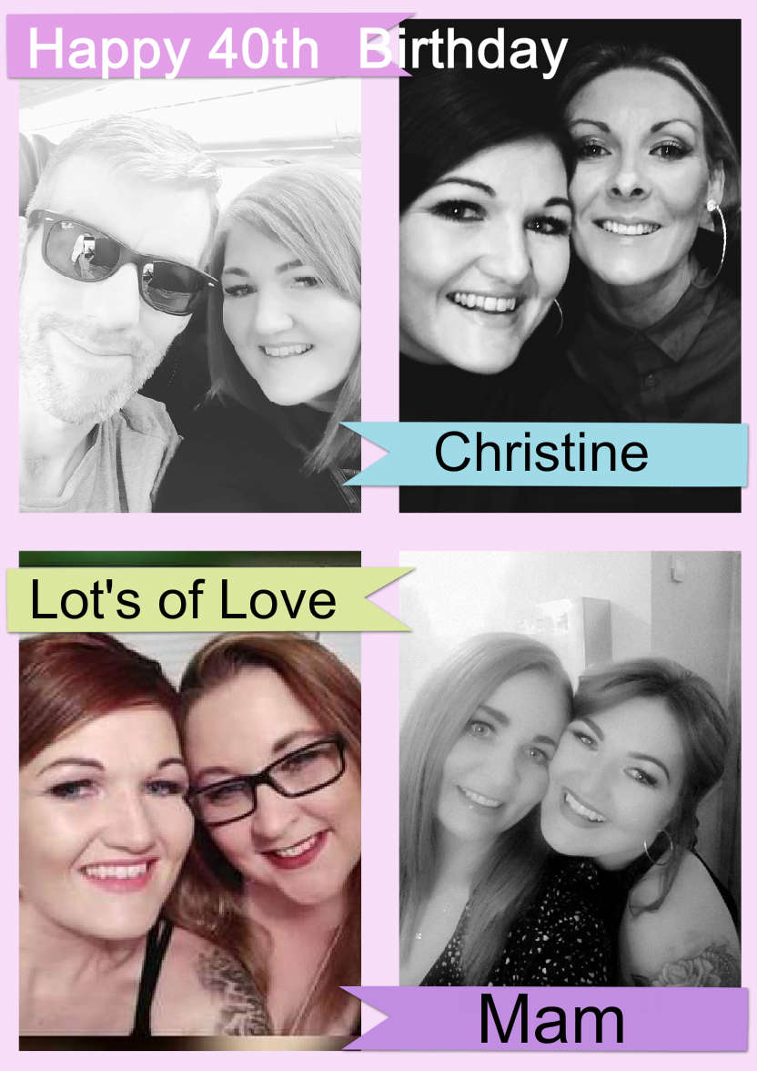 Pastel Flags Multi Photo Card - card made with Crafty Bob's Card Creator