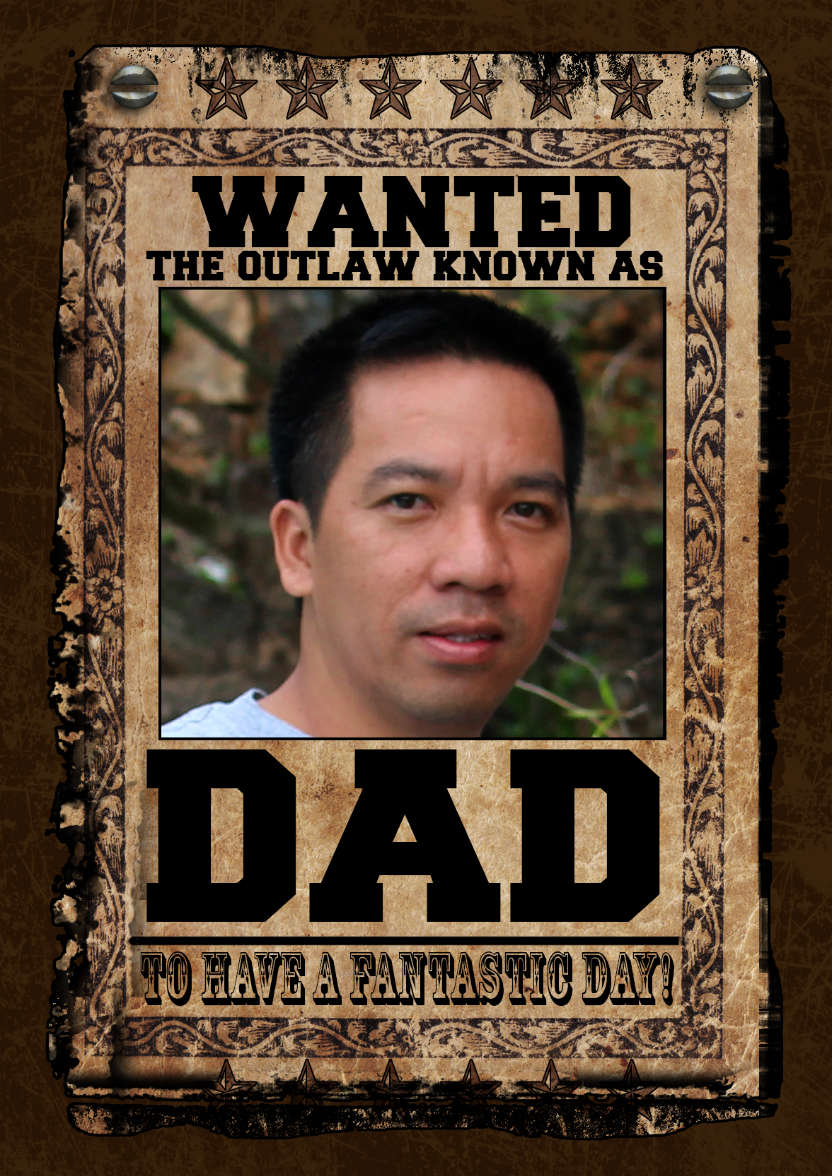 Dad Birthday. Father's Day, Photo Greeting Card - card made with Crafty Bob's Card Creator