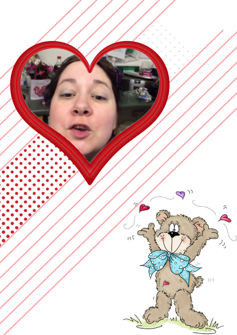 Bear Heart Aperture Card Front - card made with Crafty Bob's Card Creator