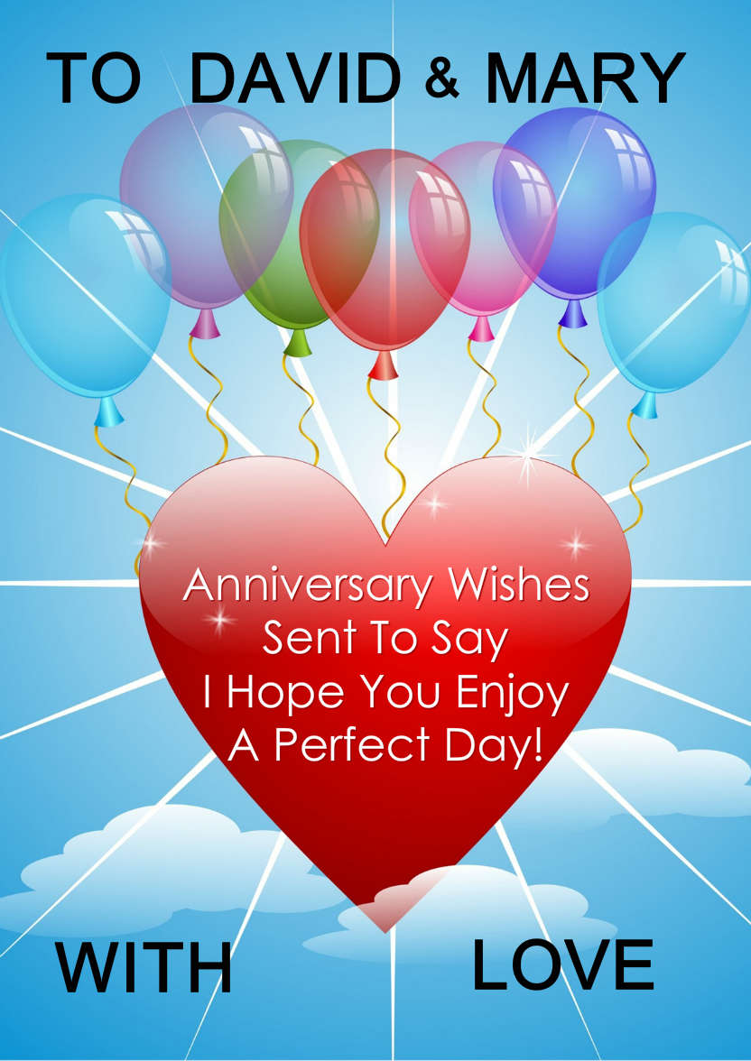 Anniversary Heart and Balloons - card made with Crafty Bob's Card Creator