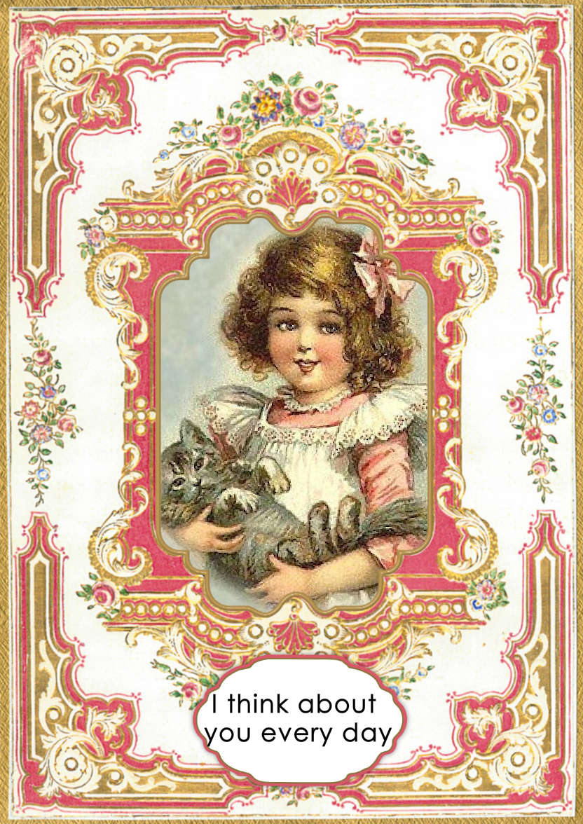 Pink & Gold Floral Frame - card made with Crafty Bob's Card Creator