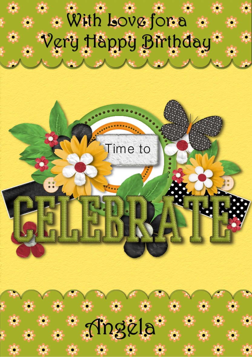 Celebration Splash - card made with Crafty Bob's Card Creator