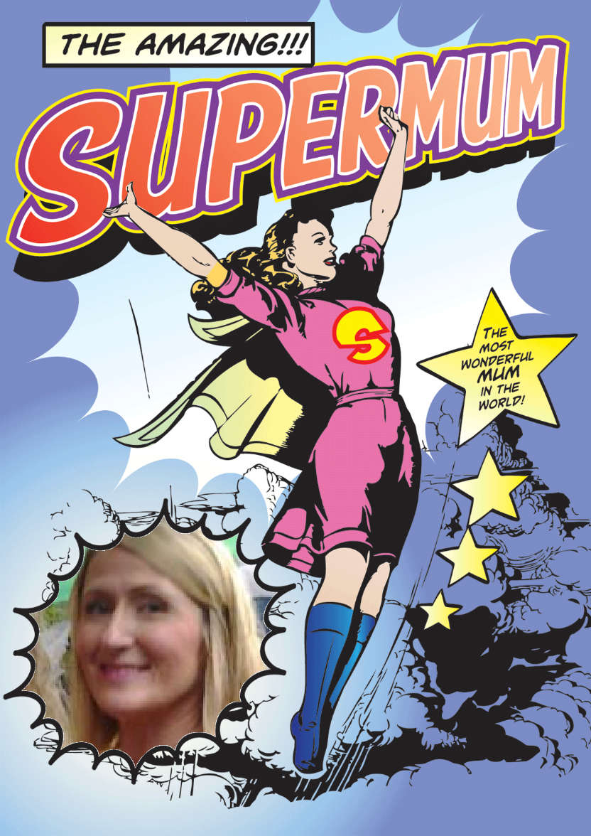 Supermum - card made with Crafty Bob's Card Creator