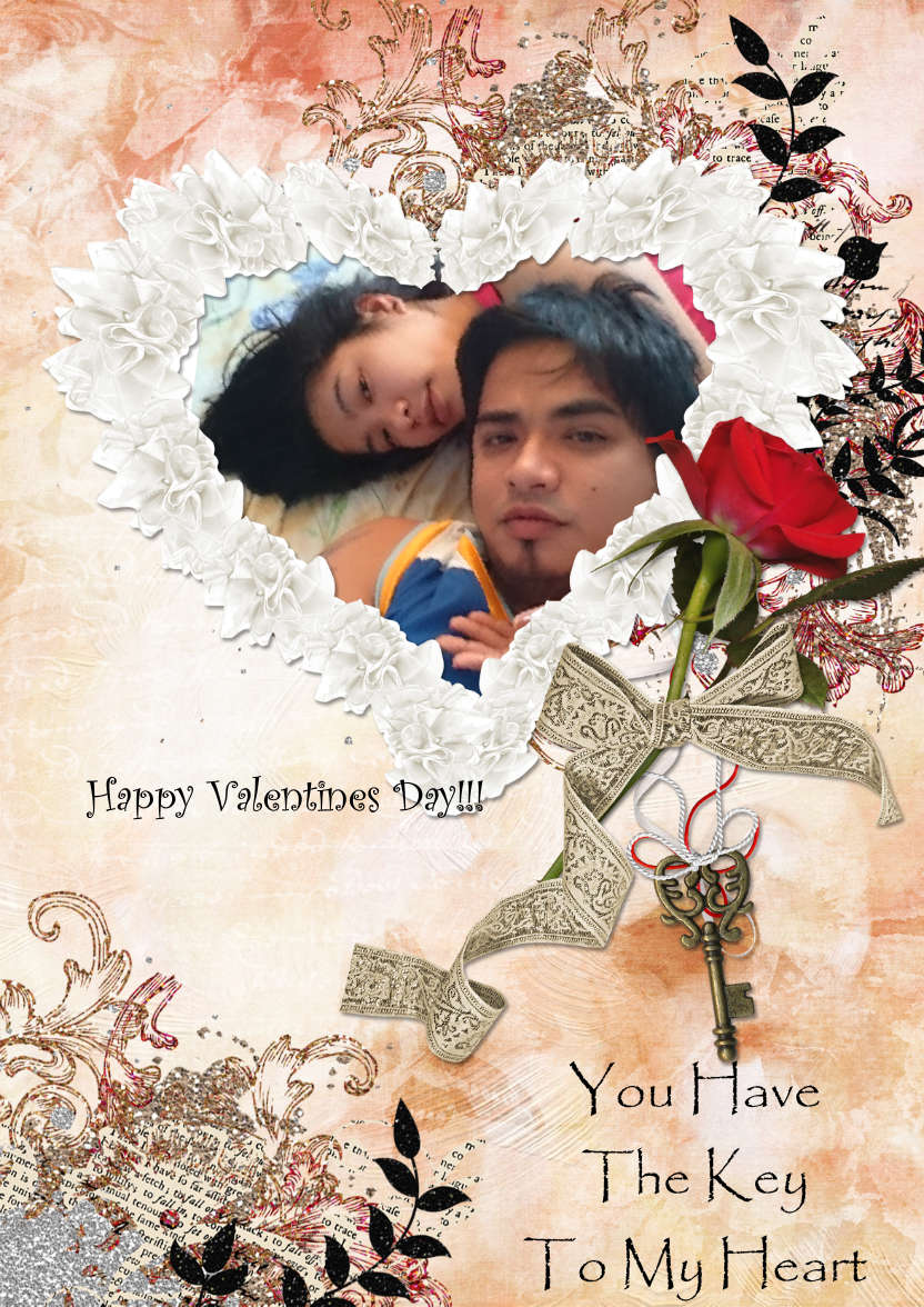 Key to My Heart Aperture Card - card made with Crafty Bob's Card Creator