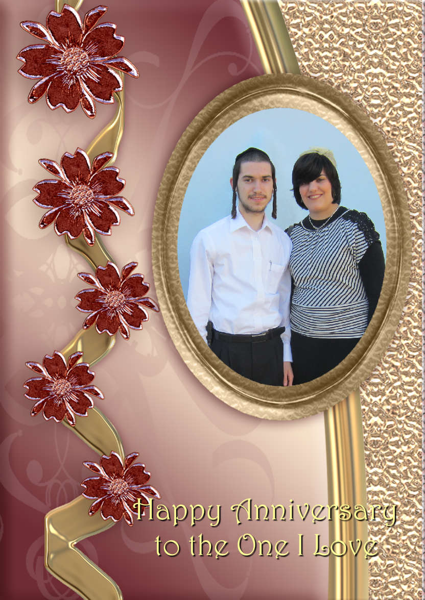 Glass Flowers Anniversary Card - card made with Crafty Bob's Card Creator