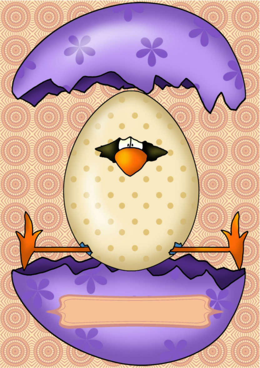 Yippee Chick Easter - card made with Crafty Bob's Card Creator