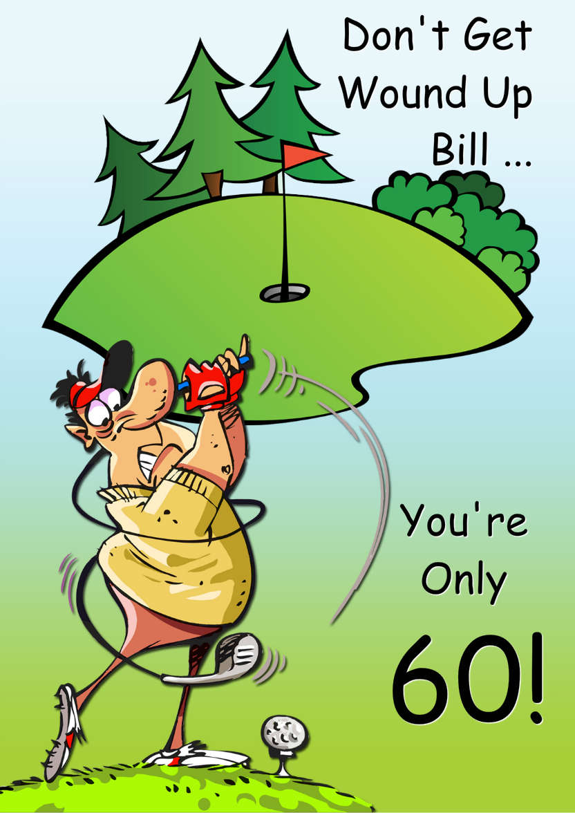 Humorous Golf Card - card made with Crafty Bob's Card Creator