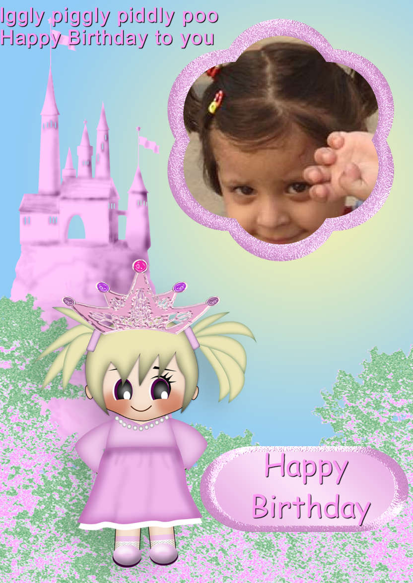 Little Princess - card made with Crafty Bob's Card Creator