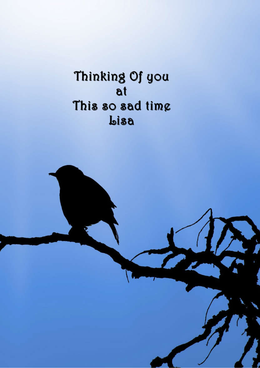 Silhouette Bird on a Branch - card made with Crafty Bob's Card Creator