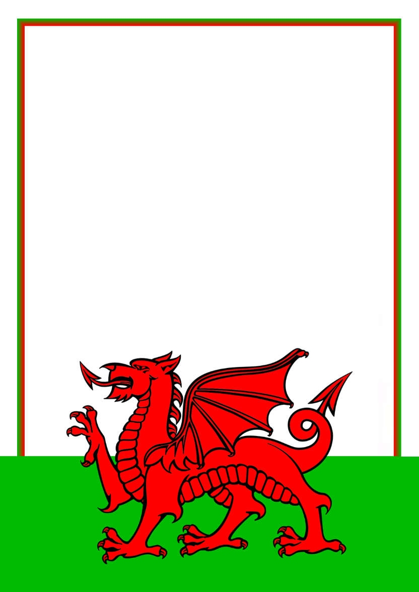 Welsh Flag Style Aperture Card - card made with Crafty Bob's Card Creator