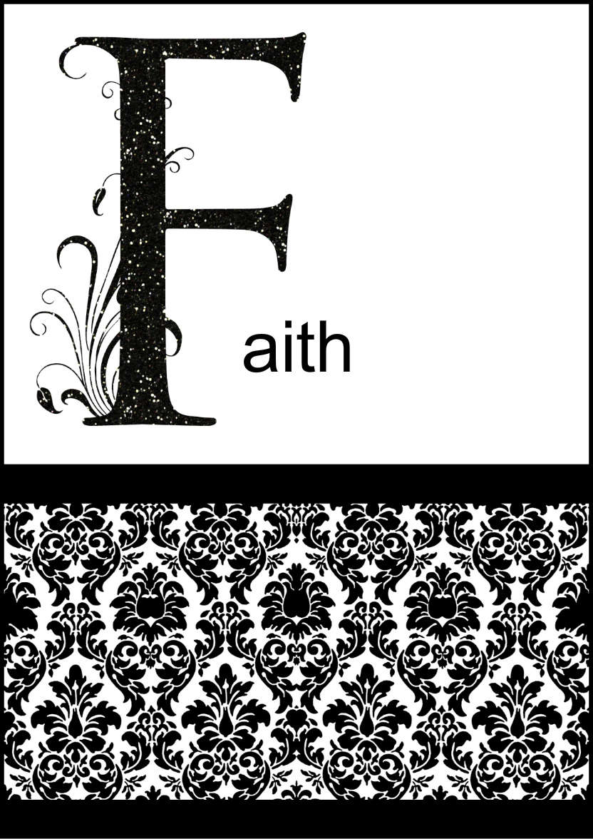 Damask Monogram Letter F Card - card made with Crafty Bob's Card Creator