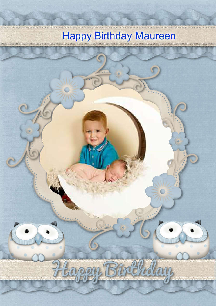 Cool Blue Birthday - card made with Crafty Bob's Card Creator