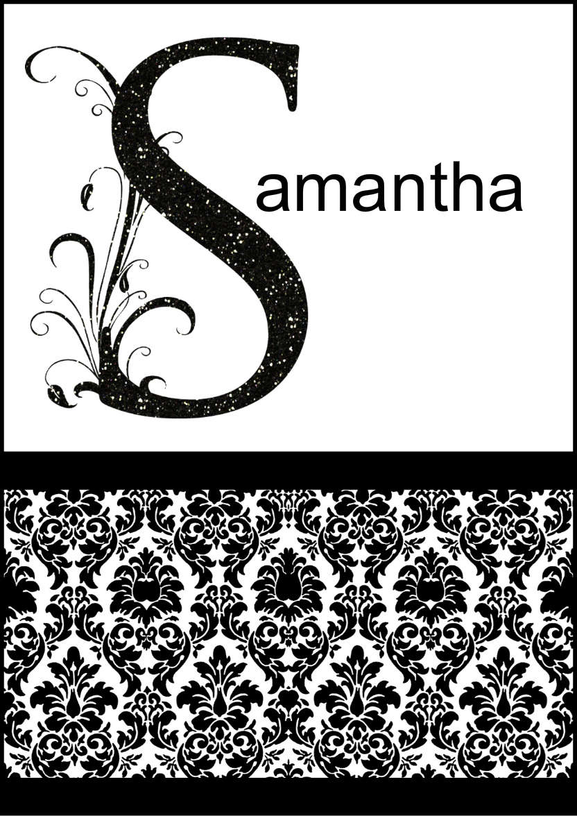 Damask Monogram Letter S Card - card made with Crafty Bob's Card Creator