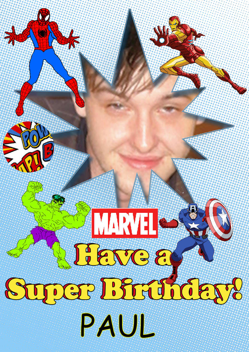 Super Birthday Photo Card - card made with Crafty Bob's Card Creator