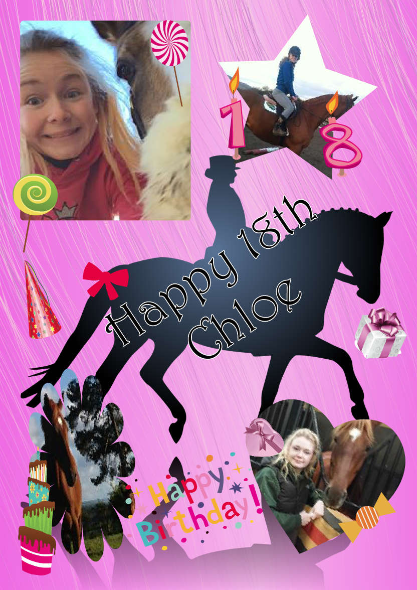 Dressage Photo Card - card made with Crafty Bob's Card Creator