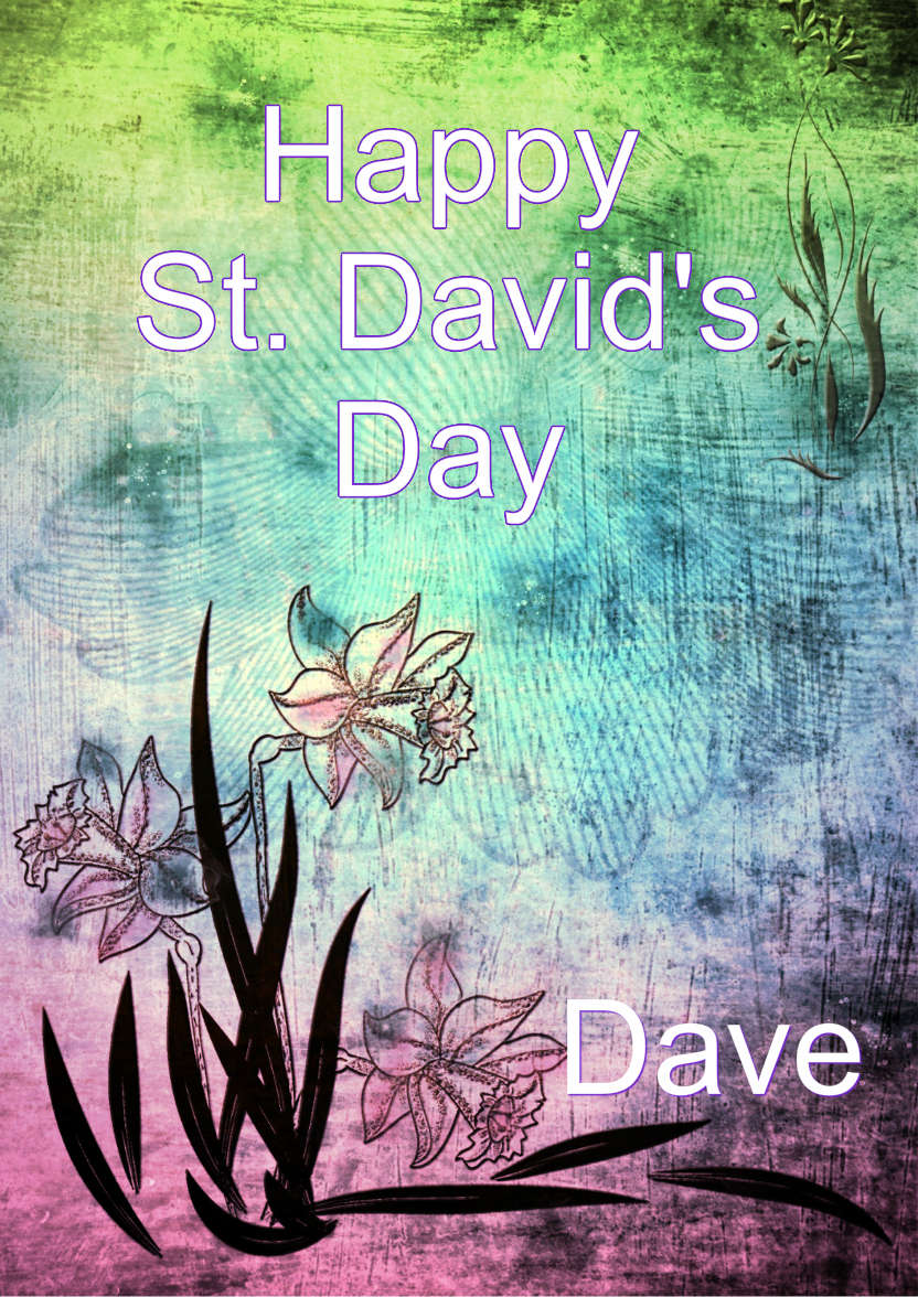 Arty Daffodil Card - card made with Crafty Bob's Card Creator