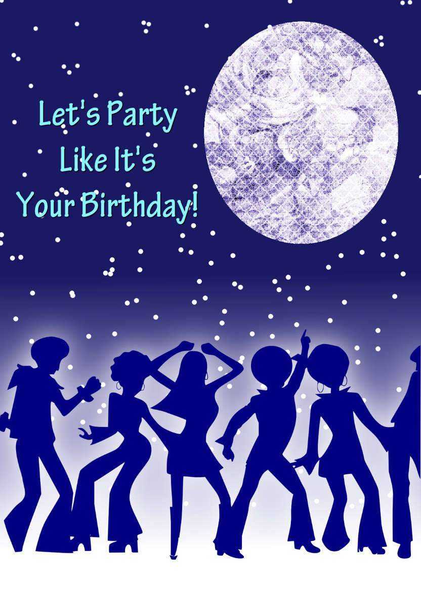 Party Time Aperture Photo Card - card made with Crafty Bob's Card Creator