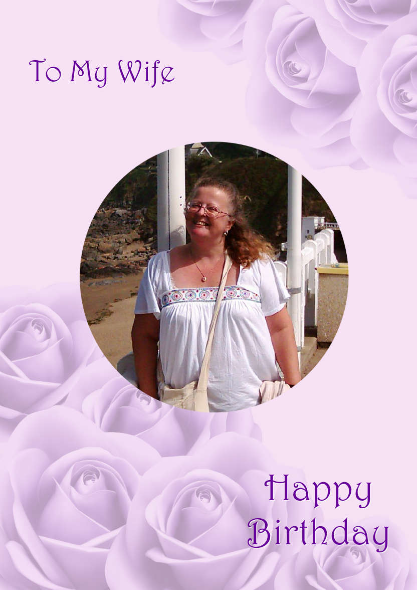 Purple Roses Background - card made with Crafty Bob's Card Creator