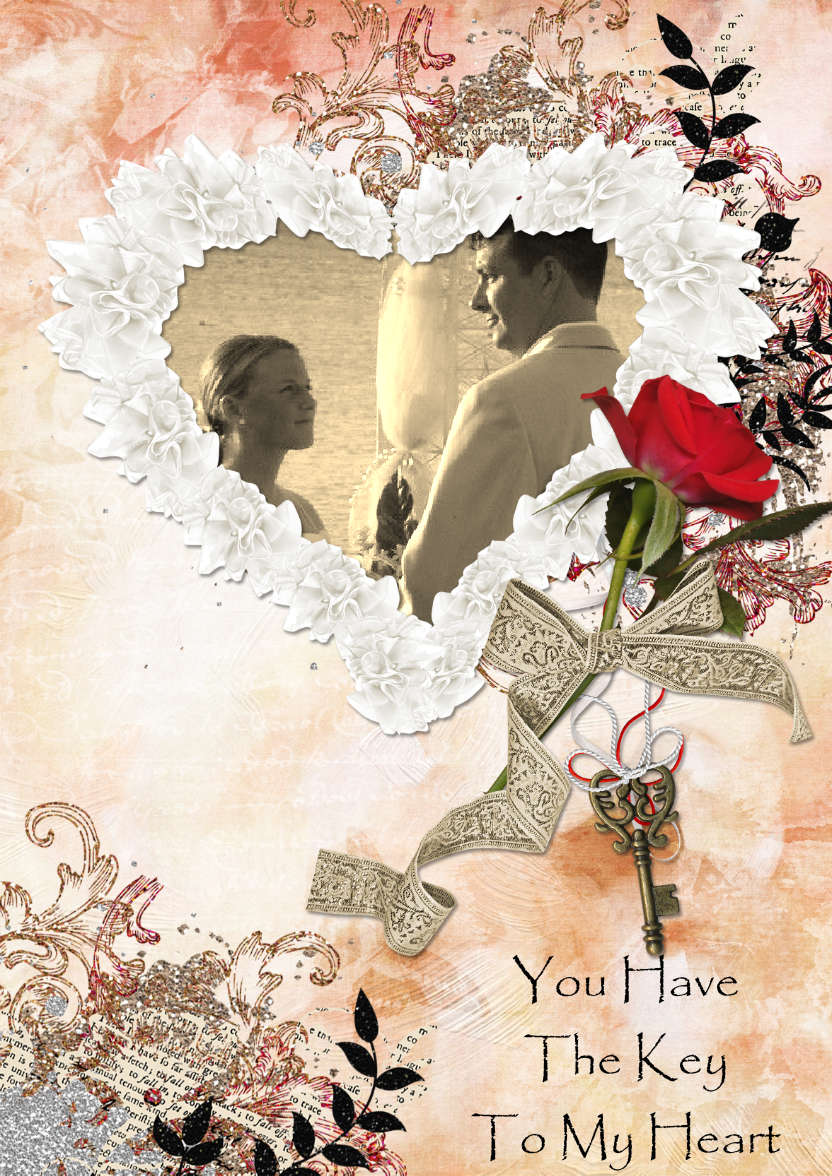Key to My Heart Aperture Card - card made with Crafty Bob's Card Creator