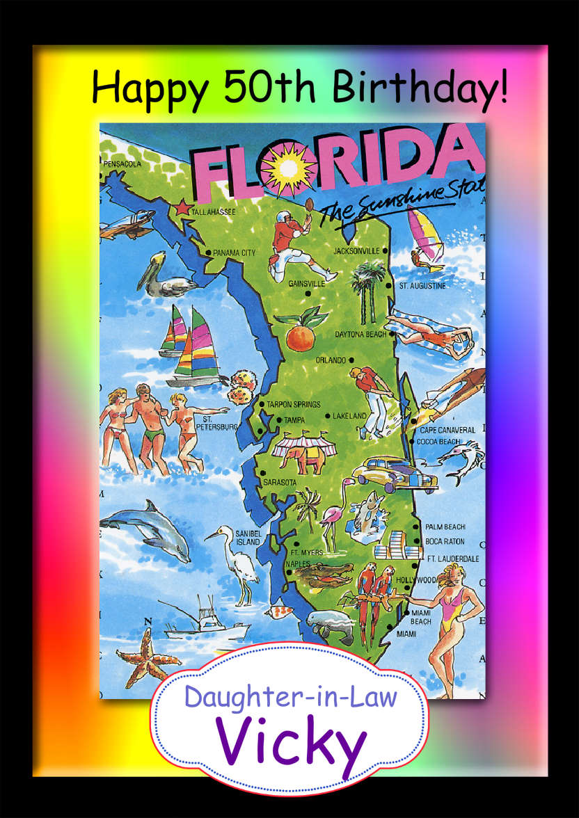 Bright Rainbow Frame Aperture Card - card made with Crafty Bob's Card Creator