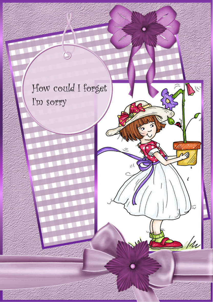Sorry! - card made with Crafty Bob's Card Creator