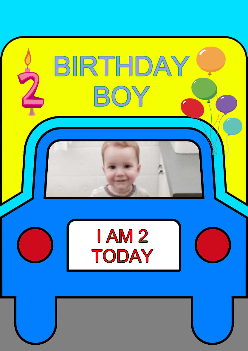 Truck Boy - card made with Crafty Bob's Card Creator
