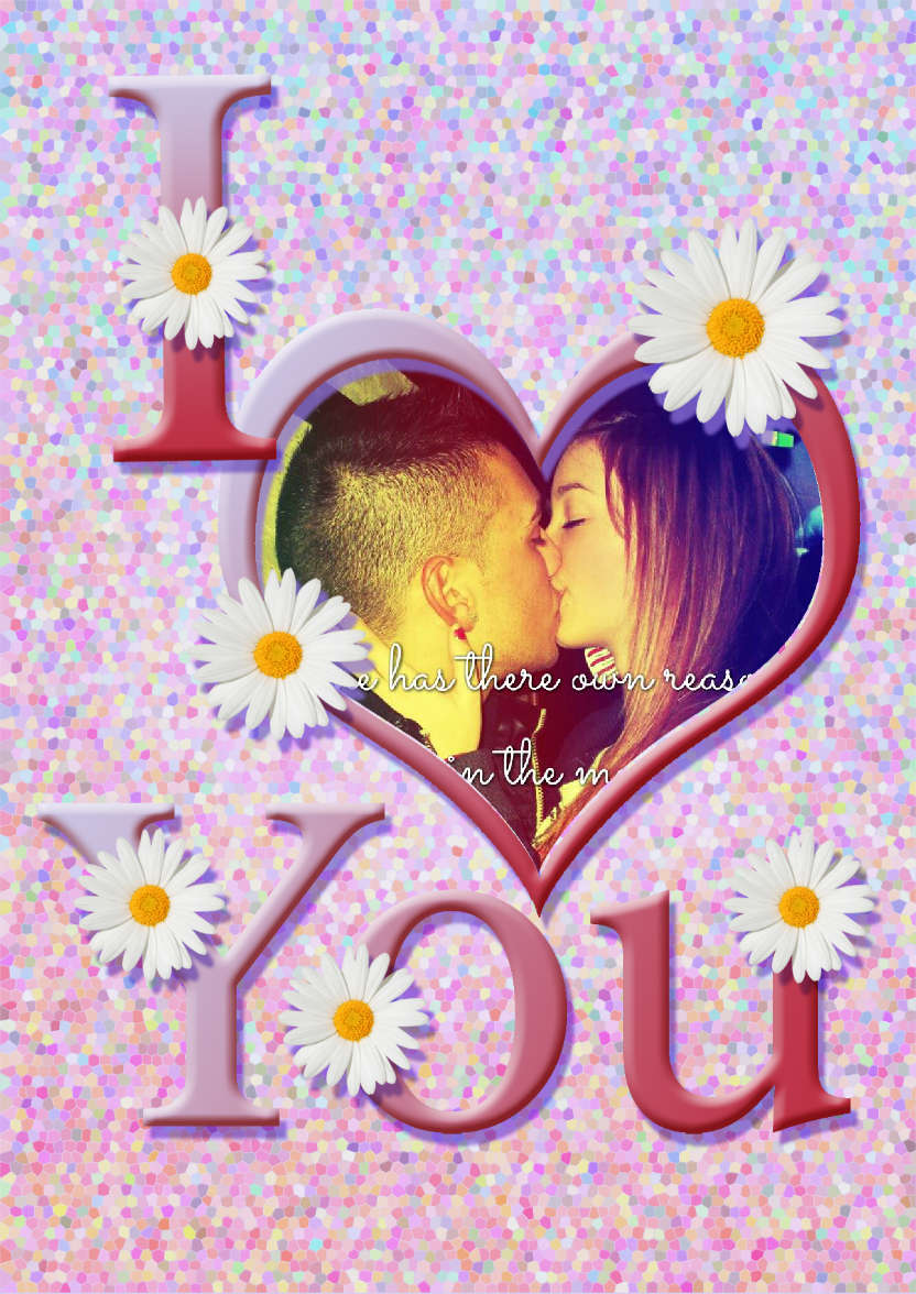 I Heart You - Daisies - card made with Crafty Bob's Card Creator