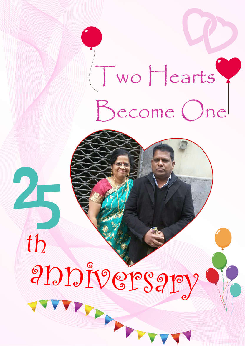 Two Hearts Decorative Card Front - card made with Crafty Bob's Card Creator