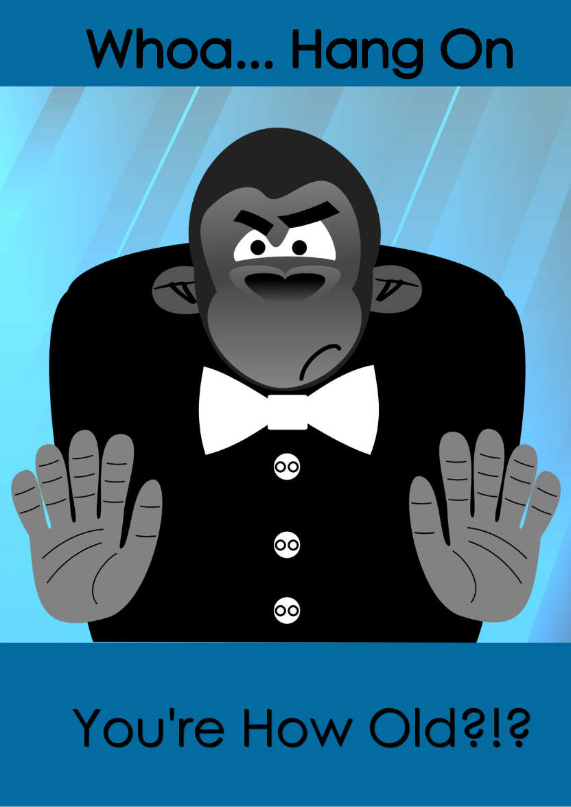 Grumpy Gorilla Humorous Card - card made with Crafty Bob's Card Creator