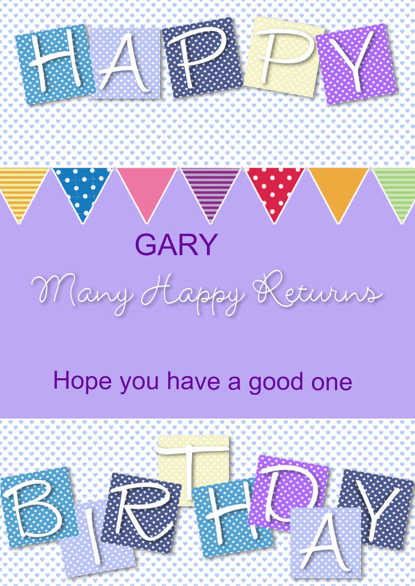 Birthday Greetings 2 - card made with Crafty Bob's Card Creator