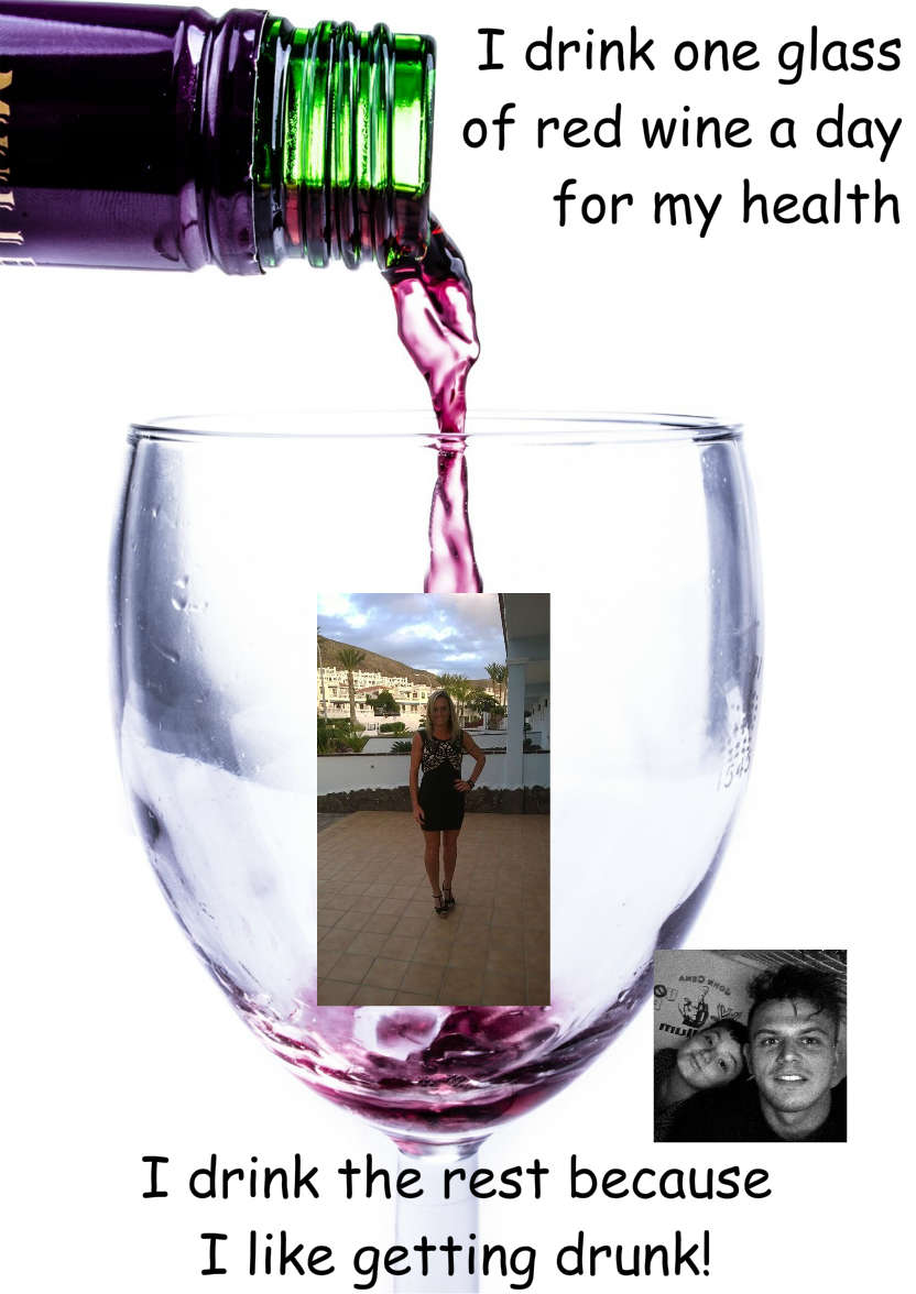 Red Wine Card Front - card made with Crafty Bob's Card Creator