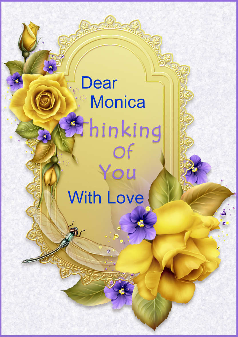 Thinking of You - Yellow Roses - card made with Crafty Bob's Card Creator