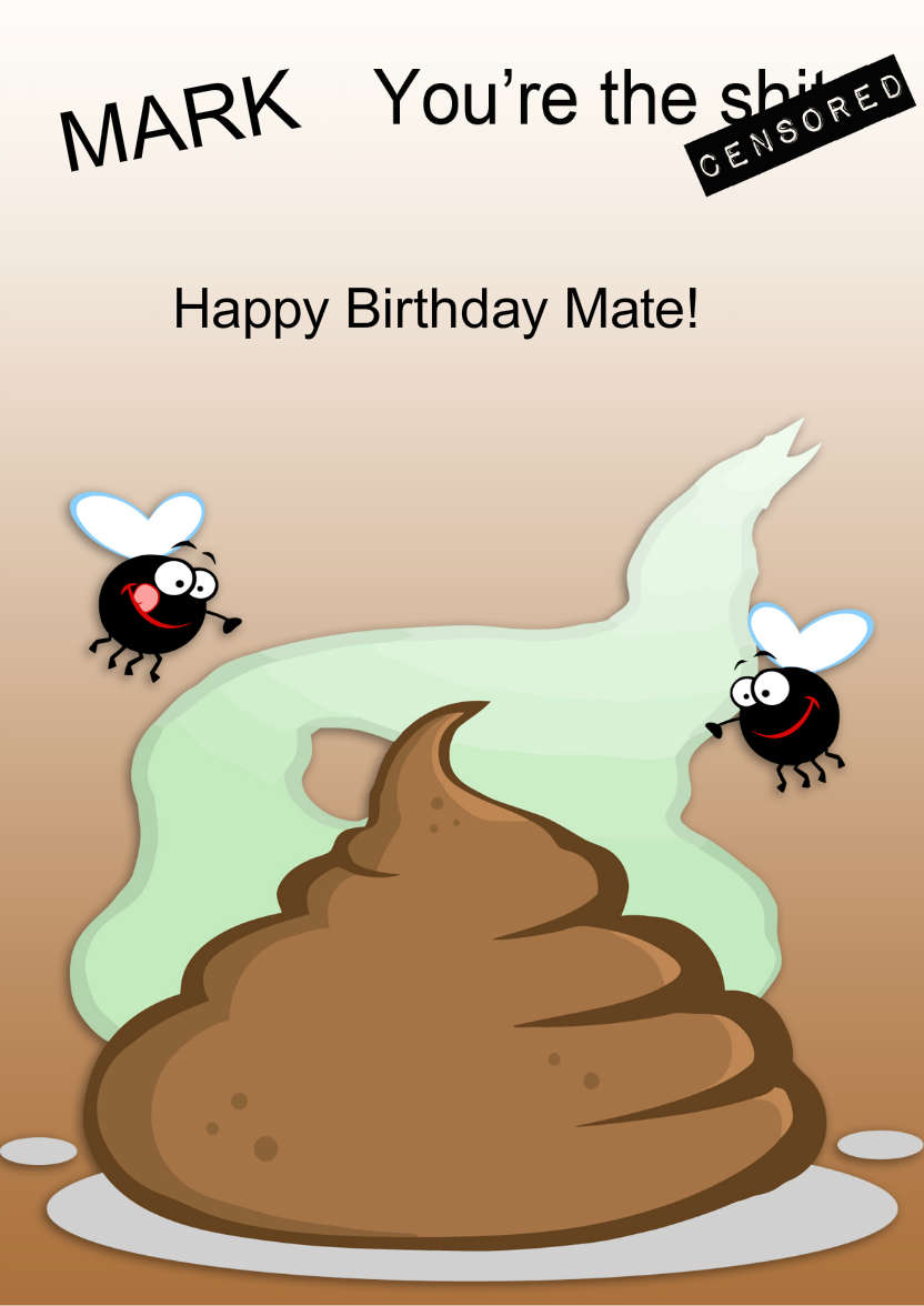 You're The -  Censored! Humorous Card Fron - card made with Crafty Bob's Card Creator