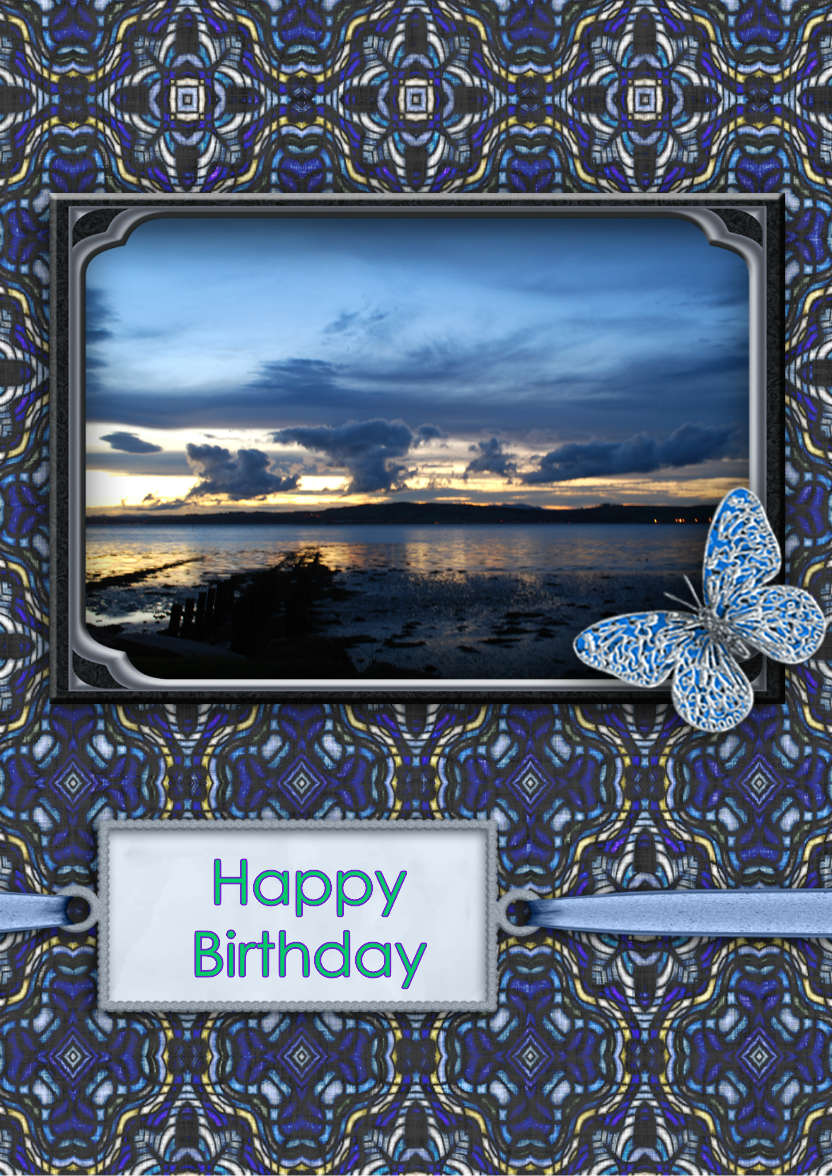 Sunset - card made with Crafty Bob's Card Creator