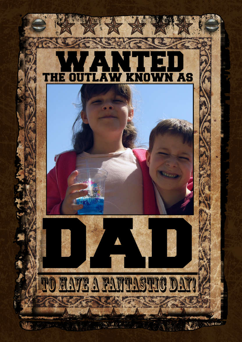 Dad Birthday. Father's Day, Photo Greeting Card - card made with Crafty Bob's Card Creator