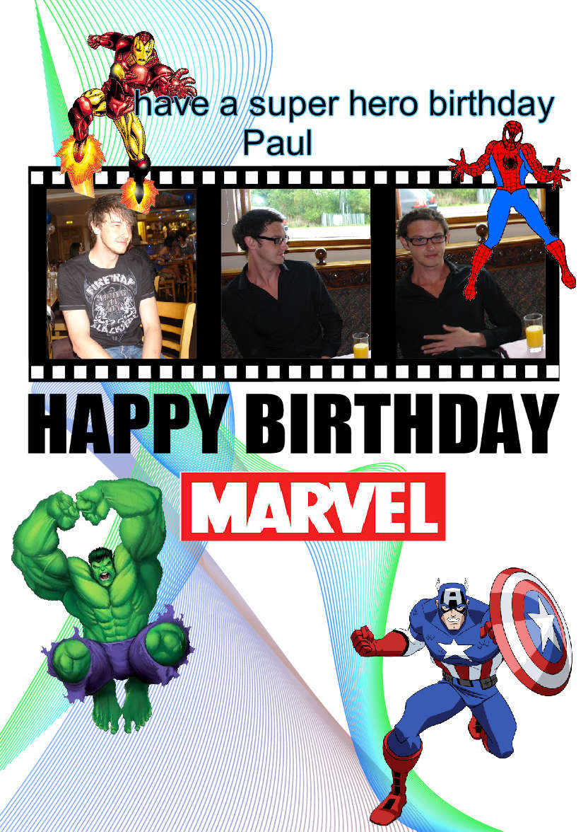 Filmstrip Birthday Aperture Card Blue - card made with Crafty Bob's Card Creator