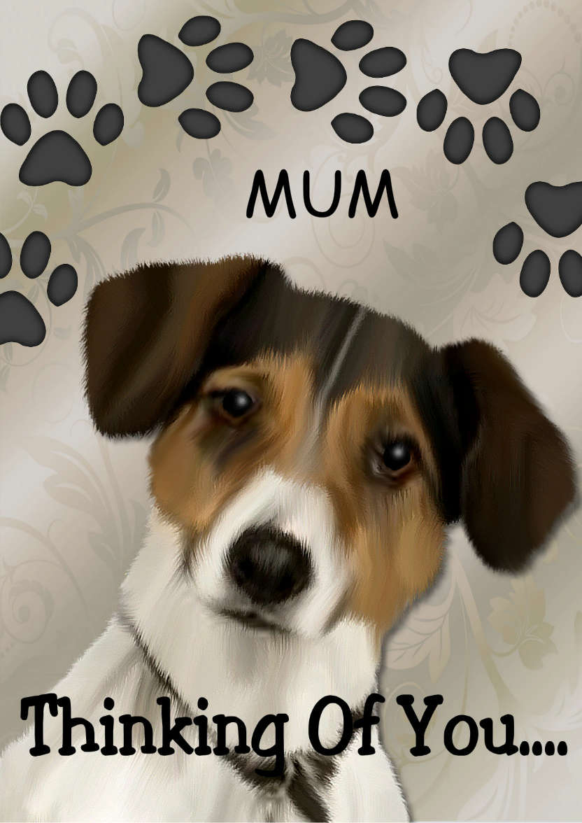 Thinking of You Puppy - card made with Crafty Bob's Card Creator