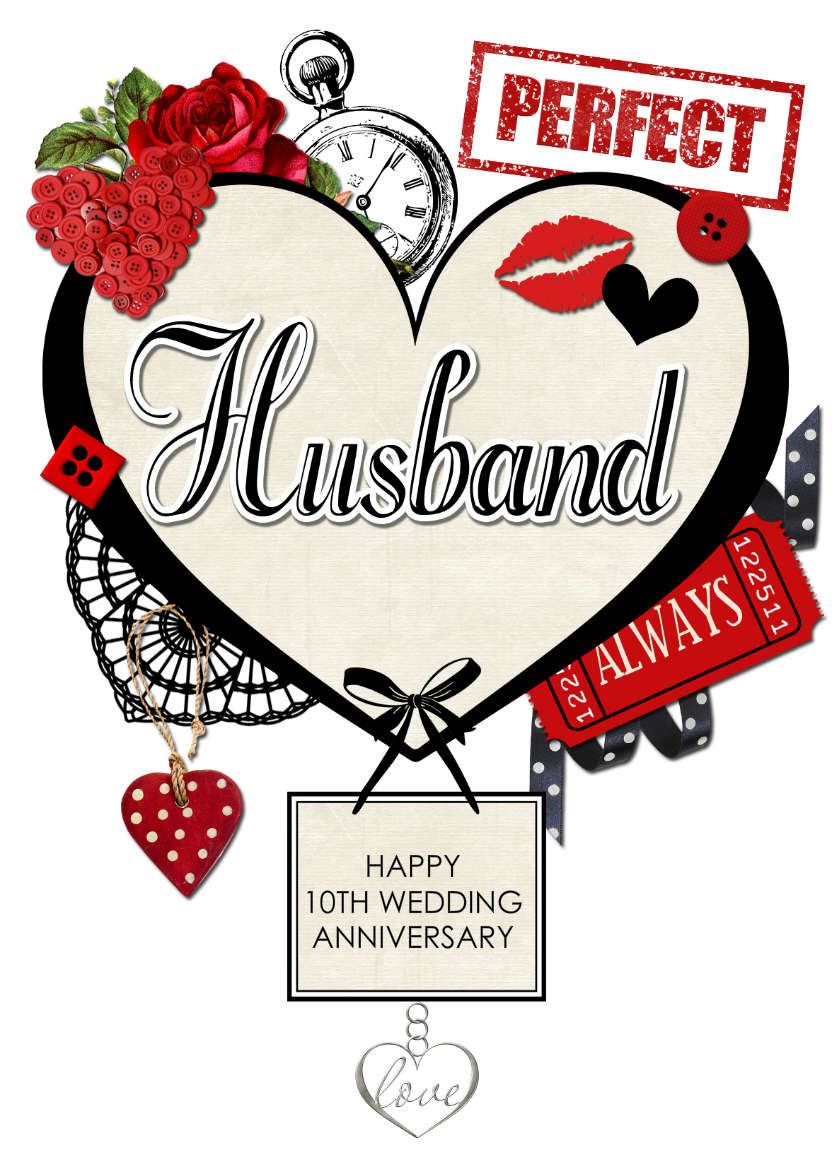 Husband Collage Heart - card made with Crafty Bob's Card Creator