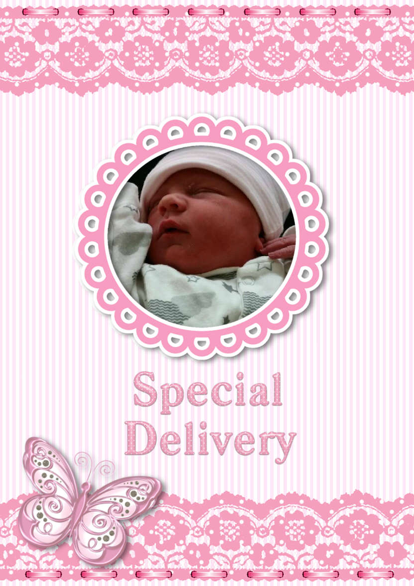 Special Delivery - Girl - card made with Crafty Bob's Card Creator